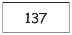 Rectangular house sign showing the number 137