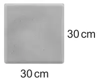 A square tile, 30 cm by 30 cm