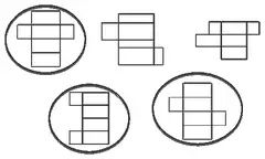 First net in the top row and both nets in the bottom row circled