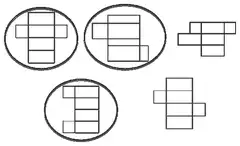 First two nets in the top row and first net in the bottom row circled