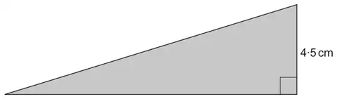 A larger right-angled triangle with vertical side 4·5 cm