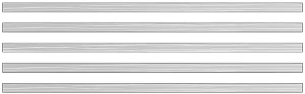 Five horizontal planks laid one above the other with equal gaps between them