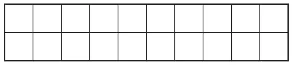 A rectangle made from 20 squares in 2 rows of 10