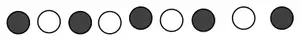 Pattern number 4: black, white, black, white, black, white, black, white, black