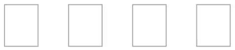 Four empty card boxes
