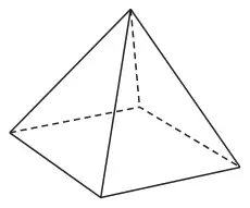 A square-based pyramid