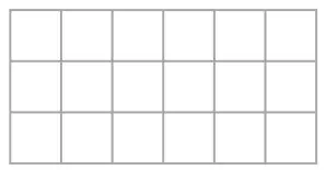 Rectangle made of 18 squares in 3 rows of 6