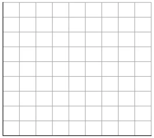 Blank square grid for drawing a bar chart