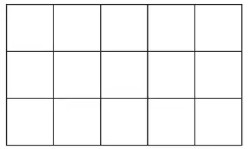 A rectangle made of 15 squares, 5 squares wide and 3 squares high