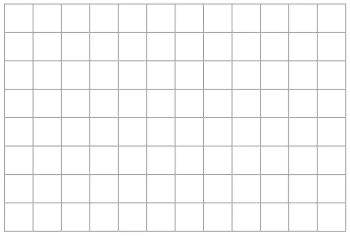 Blank centimetre grid