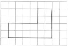 Example enlargement: an L-shape twice the size of J drawn on a grid