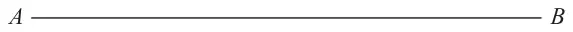 Horizontal line segment AB