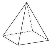 A square-based pyramid