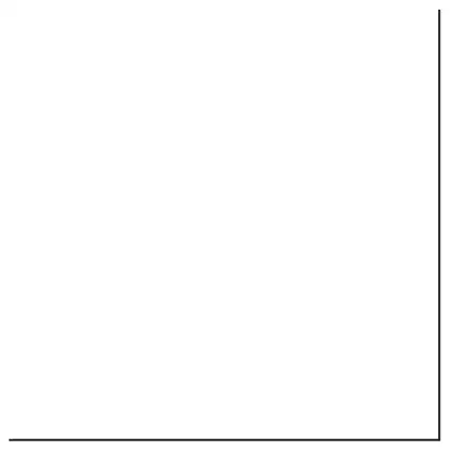 Two sides of the square already drawn: a horizontal line and a vertical line meeting at a right angle at the bottom right