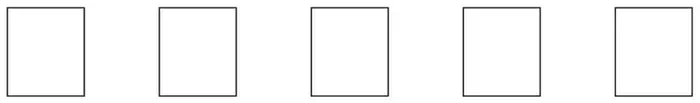 Five blank cards