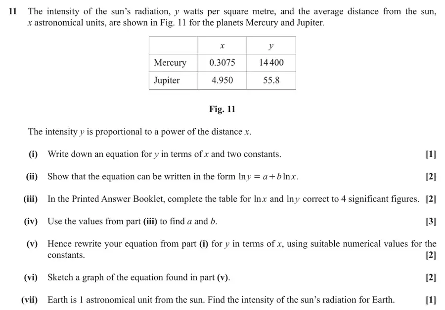 June 2018 Paper 1 Q11 question