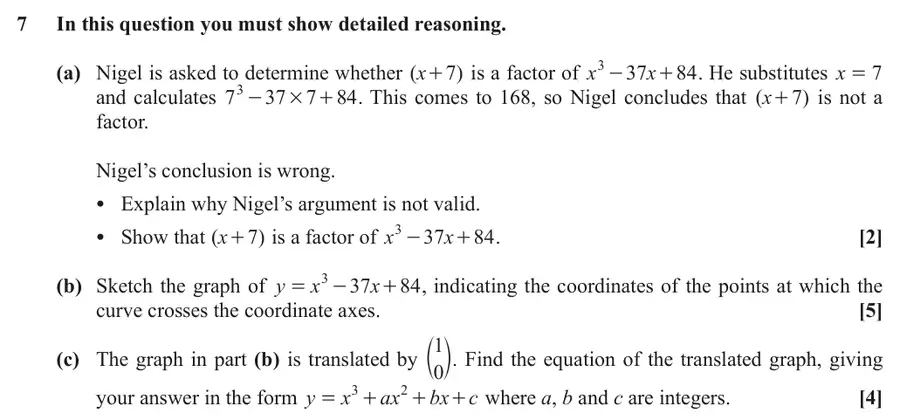June 2019 Paper 1 Q7 question