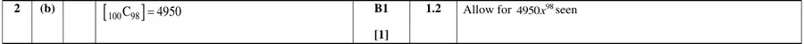 Mark scheme (b)