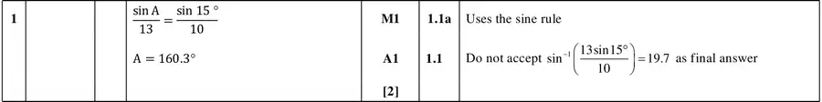 Mark scheme