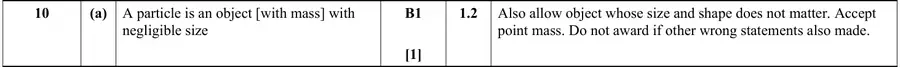 Mark scheme (a)