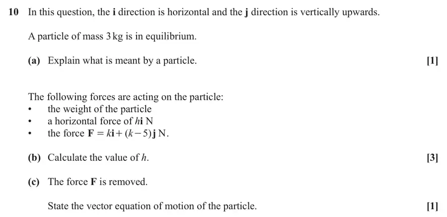 June 2025 Paper 1 Q10 question