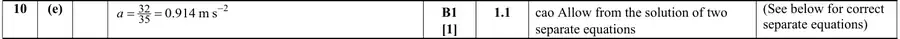 Mark scheme (e)