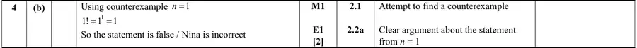 Mark scheme (b)