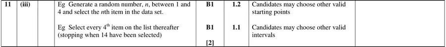Mark scheme (iii)
