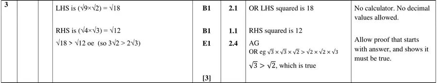Mark scheme