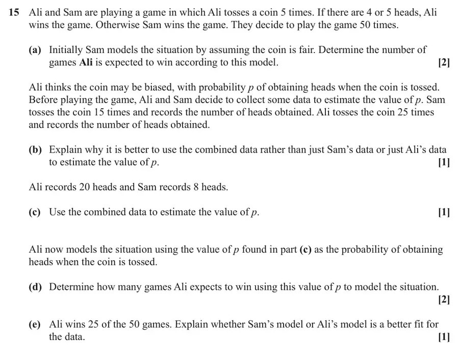 June 2024 Paper 2 Q15 question