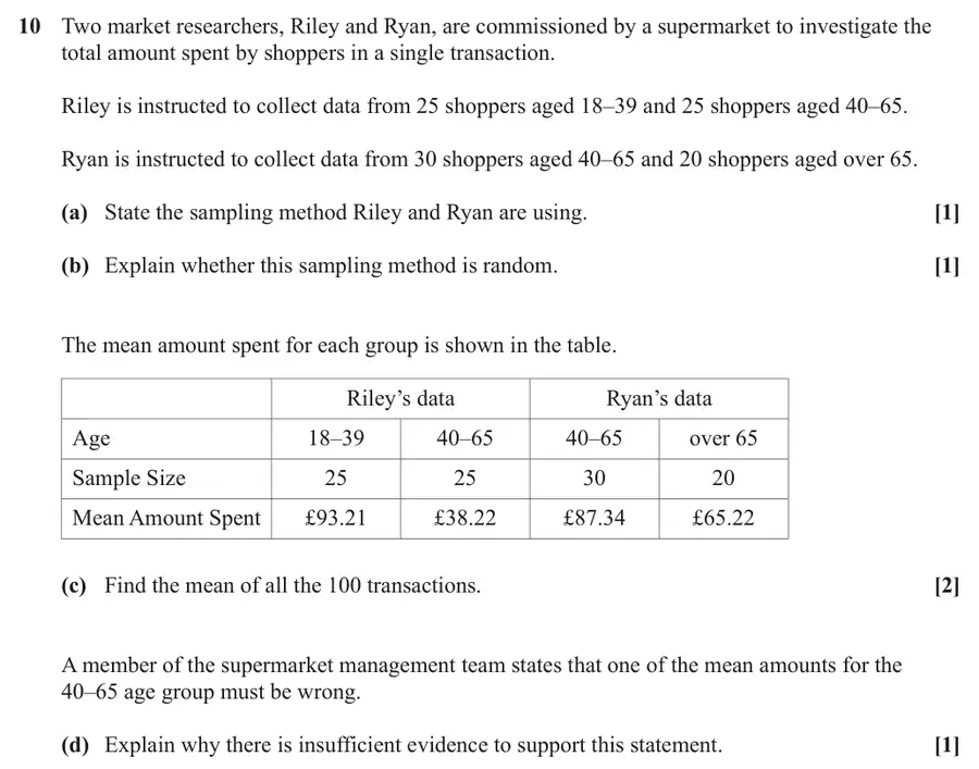 June 2025 Paper 2 Q10 question
