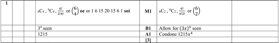 Mark scheme