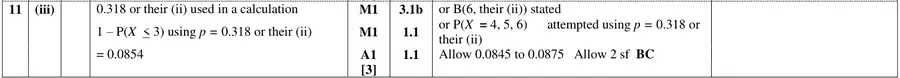 Mark scheme (iii)