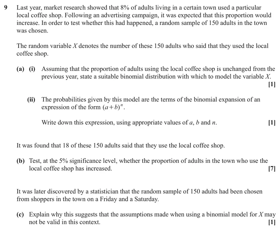 June 2022 Paper 1 Q9 question