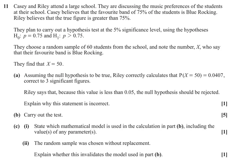 June 2023 Paper 1 Q11 question