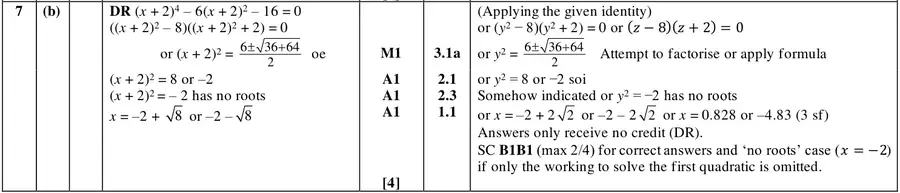 Mark scheme (b)