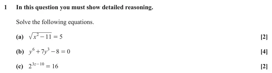 June 2025 Paper 1 Q1 question