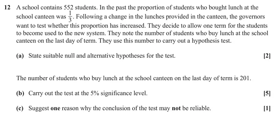 June 2025 Paper 1 Q12 question