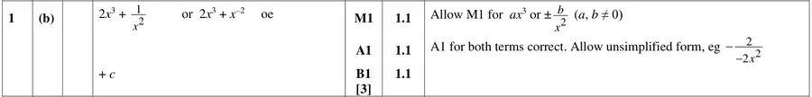 Mark scheme (b)