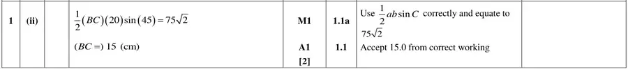 Mark scheme (ii)