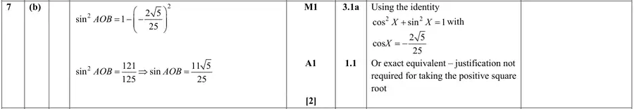 Mark scheme (b)