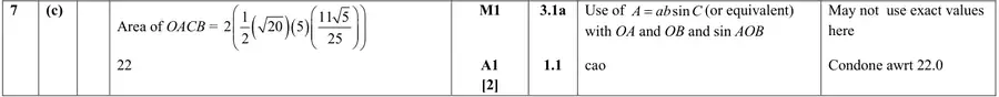 Mark scheme (c)