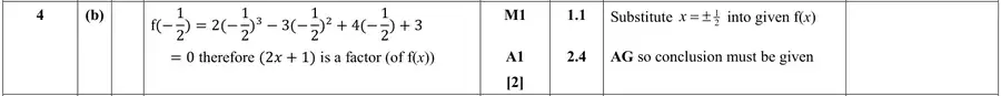 Mark scheme (b)