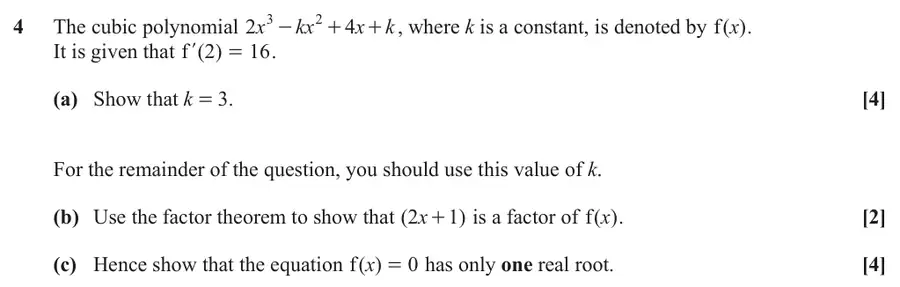 June 2025 Paper 2 Q4 question