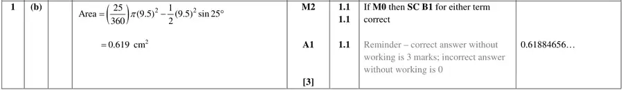 Mark scheme (b)