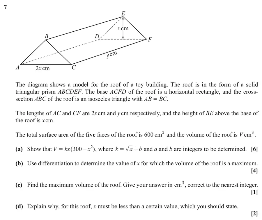 October 2020 Paper 2 Q7 question