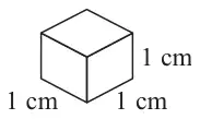 A 1 cm cube