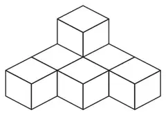 Solid made from 1 cm cubes