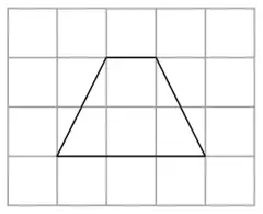 Grid with an isosceles trapezium drawn on it