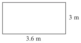 Rectangle 3.6 m by 3 m